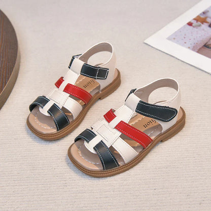 Kids Summer Sandals for Boys Girls Unisex Fashion Open Toes All Match Size 21-30 Children Beach Shoes Anti-skid Breathable Soft