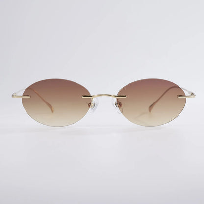 Fashion Frameless Women Polarized Sunglasses Travel Photography Sunglass Pure Titanium Frame Men Punk Sun Glasses Shades UV400