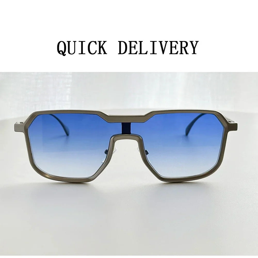 Steampunk Sunglass Men One Pieces Vintage Sunglasses Women New Luxury Fashion Glasses Gafas De Sol Hombre Zonnebril Dropshipping