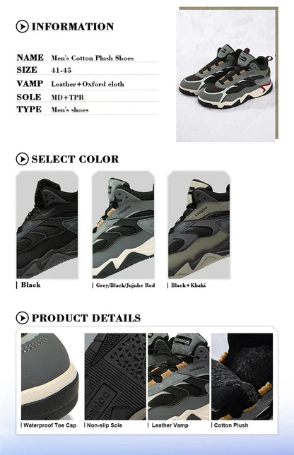 New Men's Shoes Outdoors Walking Sneakers Waterproof Shoes Comfort Tenis for Men Non-Slip