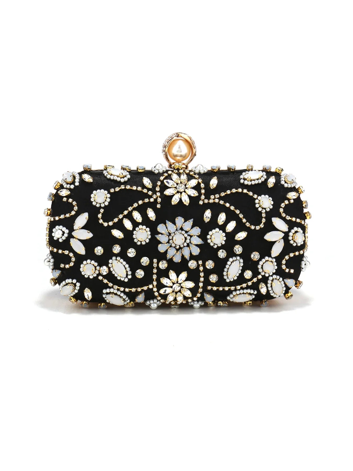 Diamonds Women Party Day Clutch Pearl Beading Wedding Evening Bags With Shoulder Chain Handbags Holder