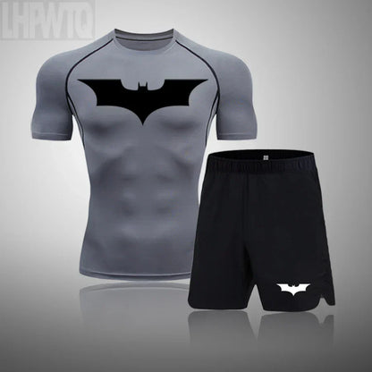2024 Men's Running Fitness Sportswear Athletic T-Shirt Training Gym Clothes Sports Suits Workout Jogging Rashguard Men's Kit