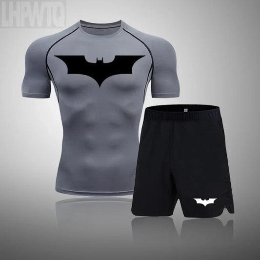 2024 Men's Running Fitness Sportswear Athletic T-Shirt Training Gym Clothes Sports Suits Workout Jogging Rashguard Men's Kit
