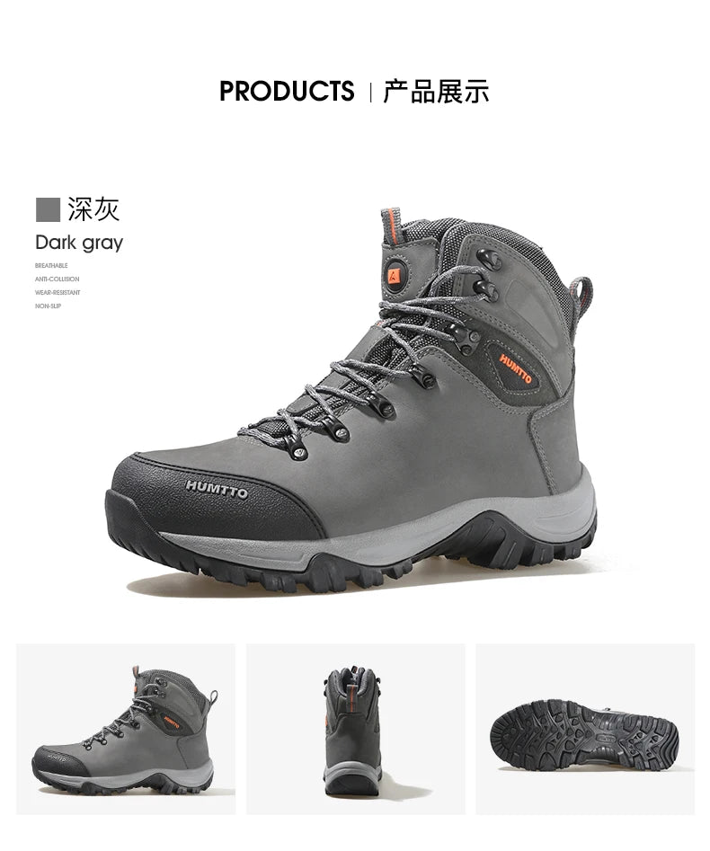 Hiking shoes Men's waterproof hunting Boots Tactical Desert Combat Ankle trekking Boots Male Women warm Leather Sneakers
