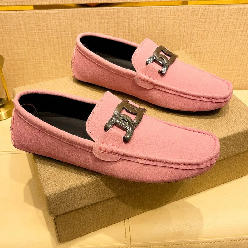 Loafers Men Big Size 48 Soft Driving Moccasins High Quality Flats Suede Leather Shoes Men Slip-on Luxury Loafers for Men