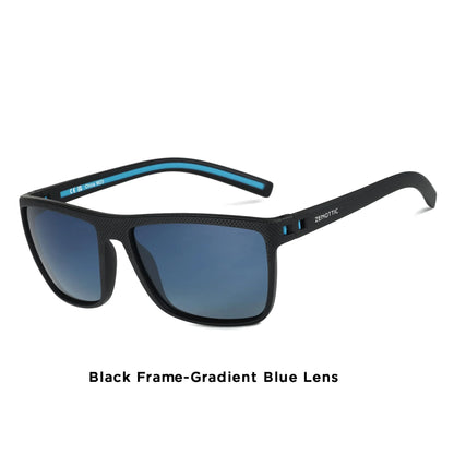 Retro Polarized Sunglasses for Men Lightweight TR90 Frame UV400 Protection Square Sun Glasses Night Vision Goggles