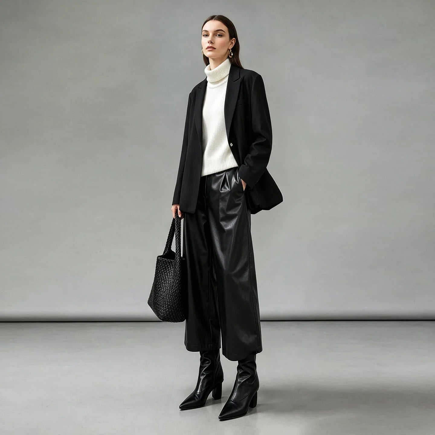 Women Blazer 2026 Autumn New Sharp Commuter Jackets Notched Lapel Metal Buttons Minimalism Women Outerwear Coats 12643012