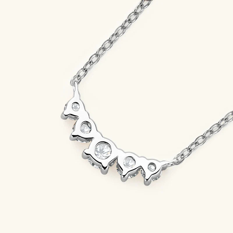 Moissanite Pendant Necklace 925 Silver Original Certified Chain For Women Exquisite Cluster Necklaces Anniversary Jewelry