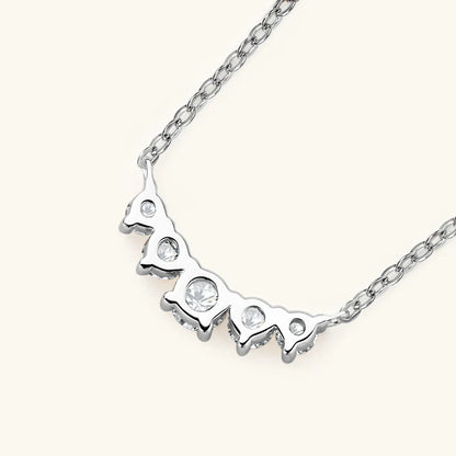 Moissanite Pendant Necklace 925 Silver Original Certified Chain For Women Exquisite Cluster Necklaces Anniversary Jewelry