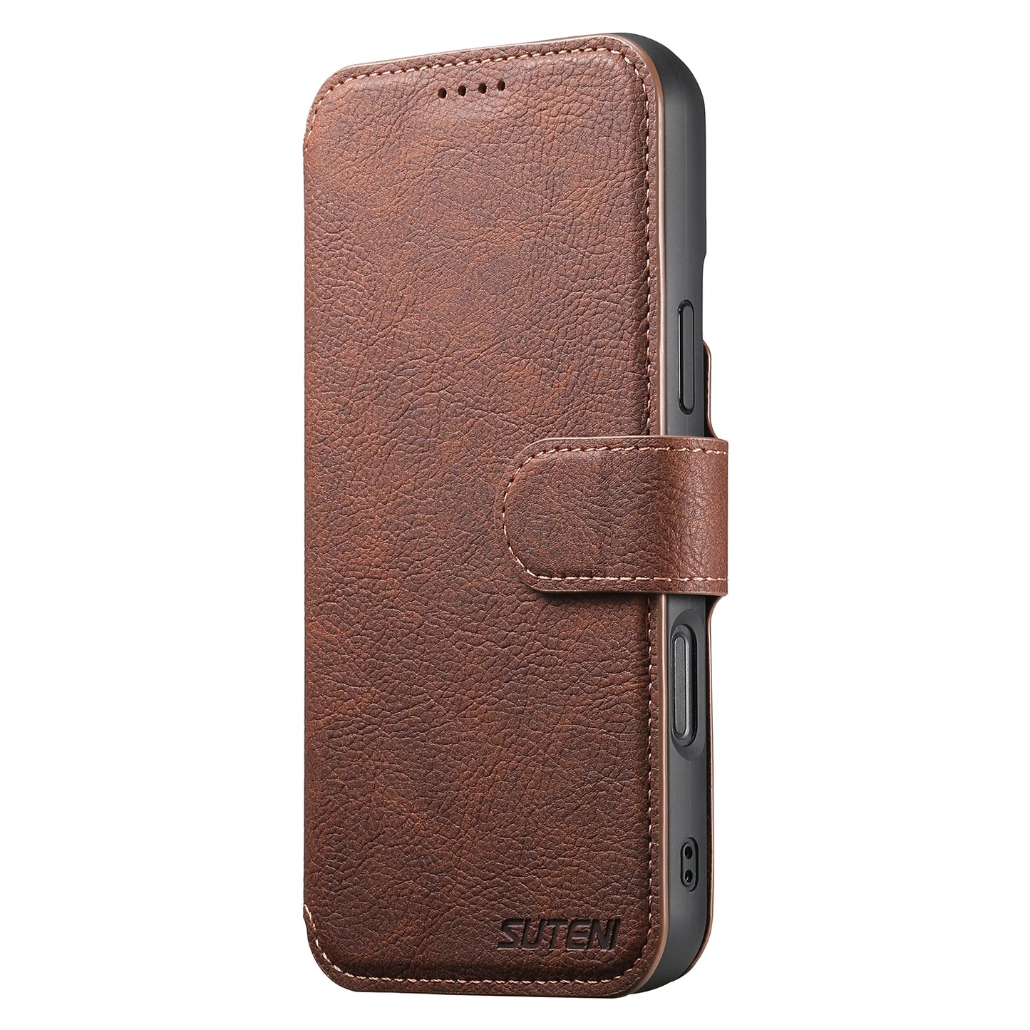 Faux Leather Wireless Charging Card Holder Stand Wallet Magnetic Flip Cover Phone Case For iPhone 17 Pro Max 16 Plus 15 14 13