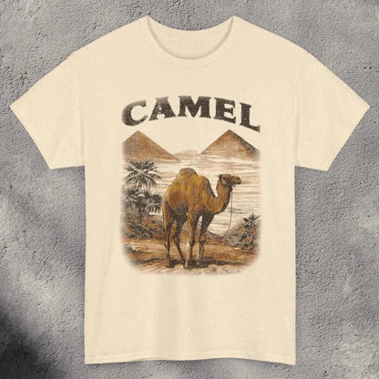 Vintage Cotton Short Sleeve Casual 90s Camel Graphic Print T-shirt Men Women Clothing Harajuku Tops Retro Camel Tee 2026 Summer