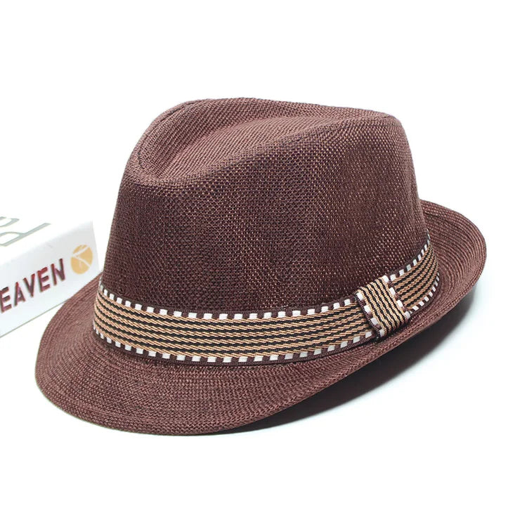 Summer Fedoras Spring and Summer Korean Party Jazz Hat Cotton Linen Top Hat  for Buchet Hat Panama Cap