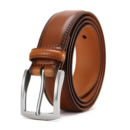 Men's Leather Belt Needle Buckle Belt Trendy New Casual Genuine Leather LONG Large Belts Cowhide Men's Belt Plus Size Men Belts