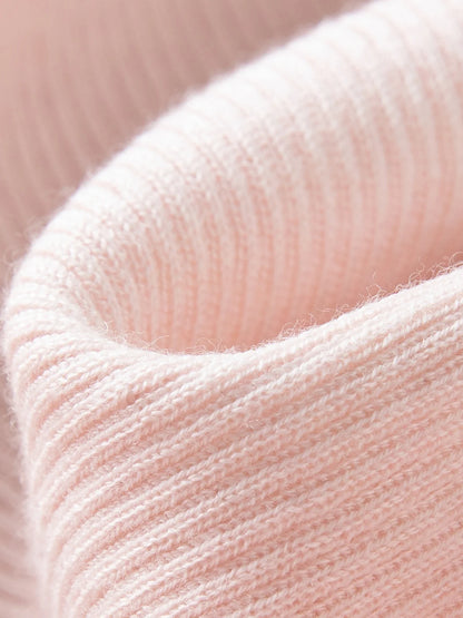 2026 Spring Women's Semi-High Neck Solid Wool Knit Sweater - Slim Fit Short Sleeve Simple Top for Casual Office Wear