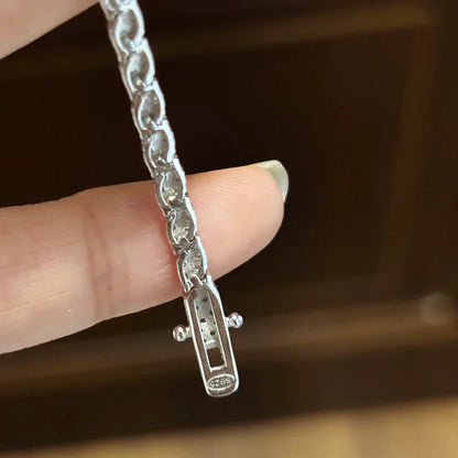 Shape Full Moissanite Tennis Bracelets for Women Men S925 Silver D Color Sparkling Diamond Bangles with Certificate