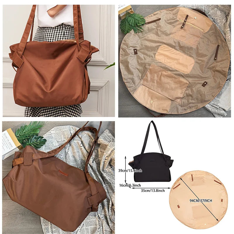 Fashionable Multifunctional Travel Camping Mat Large Capacity Single Shoulder Messenger Bag Women's Bag