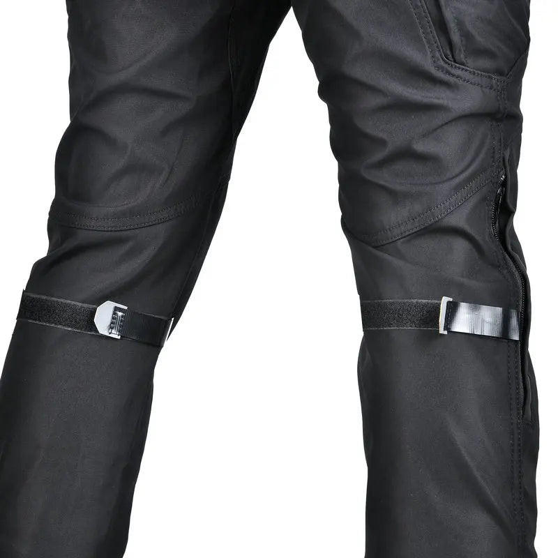 Waterproof Motorcycle Riding Pants All-Season Reflective Strip Adjustable Waistband Knee & Hip Pad for Outdoor Riding pants