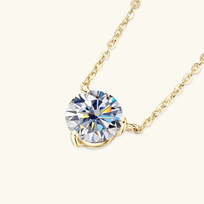 1CT 1.5CT 2CT Moissanite Pendant Necklace s925 Sterling Silver Certified Solitaire Drop Necklaces For Women Jewelry Gift