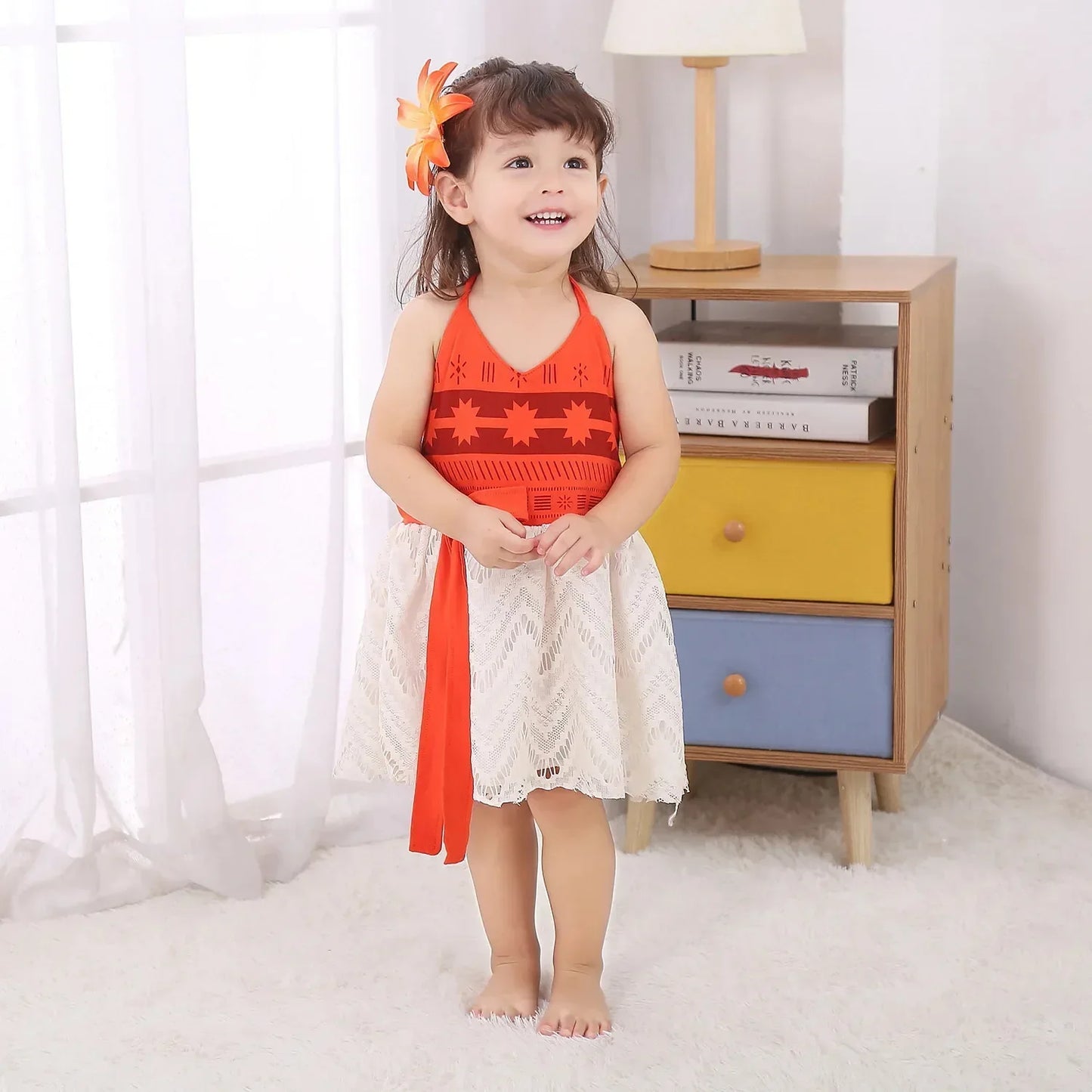 Girls Party Dresses Halloween Girls Little Moana Dress for Beach Summer Outfit Carnival Costumes Party Princess Vaiana Dress