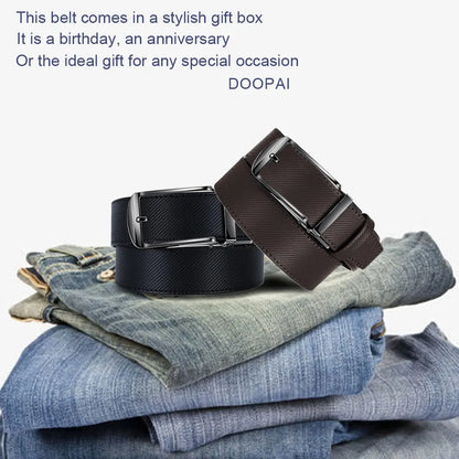 Mens Belt Genuine Leather Luxury Belt Metal Automatic Alloy Buckle Fashion Ratchet Belts for Men Cowhide High Quality Belt