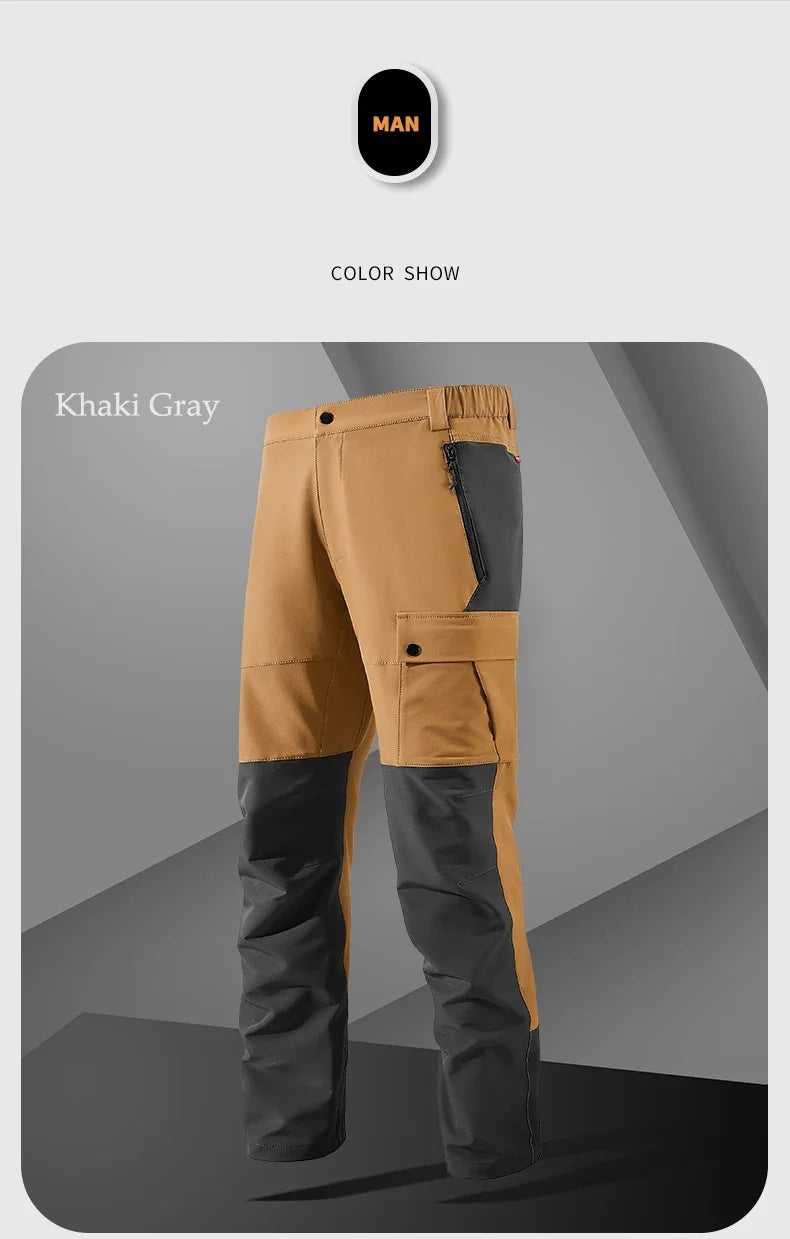 Autumn Hiking Pants Quick Dry Outdoor Charge Pant Men Patchwork Windproof Camping Trekking Trousers  Elasticity Hunting Pant