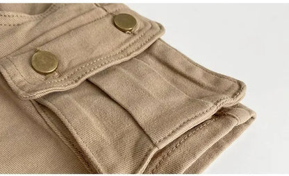 Women Military Green Denim Cargo Shorts Summer High Waisted Loose Wide Leg Y2K Hot Girl Casual Short Pants with Pockets
