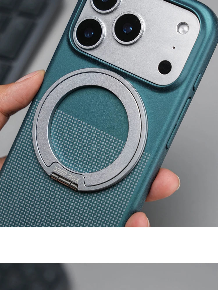 Stylish Bare-feel Sandstone Anti-Slip Magnetic Phone Case For IPhone 17Pro Max 16 15 For MagSafe Charge Beat PC Hard Cover Funda