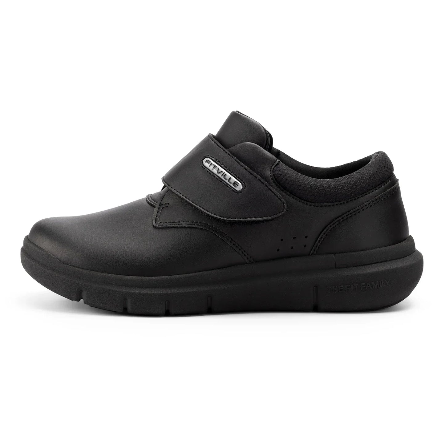 Extra Wide Men's Shoes Leather Diabetic Shoes Walking for Elder Orthopedic Toes Swollen Feet Non-Slip Arch Support