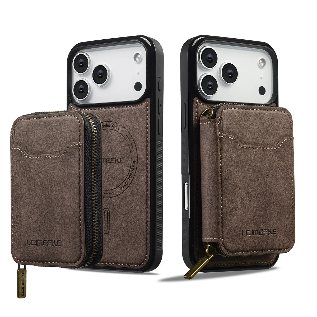 Detachable Magnetic Wallet Leather Phone Case for IPhone 17 Pro Max Air 16 Plus 15 14 13 12 11 Pro 16E Anti-Theft Brush Cover
