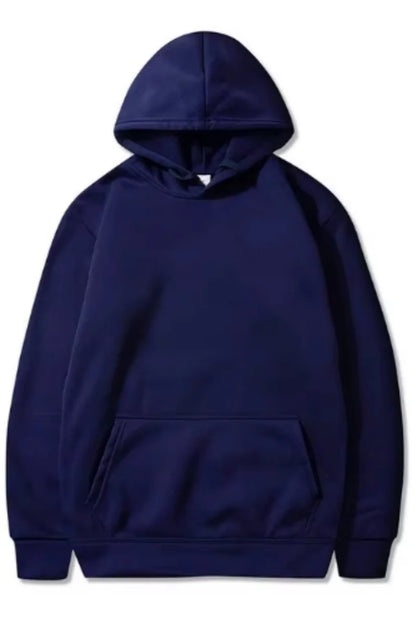 2025 Men's Solid Color Hooded Sweaters Men's Warm Wool Sweater Fashionable Street Clothing Loose  Breathable Jersey Brand Hooded