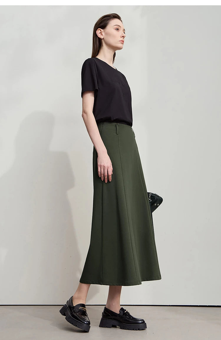 Minimalist Autumn Skirts For Women 2025 Fashion Large Round Knitted Cotton Skirts Commuting Vacation Loose Skirts 12523150