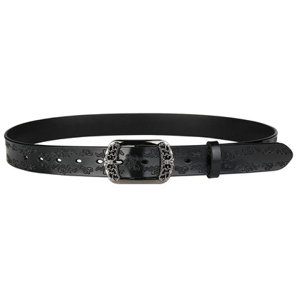 Women's Belt, Pure Cowhide Leather Belt, Women's Widened and Versatile Jeans, Fashionable and Decorative Belt
