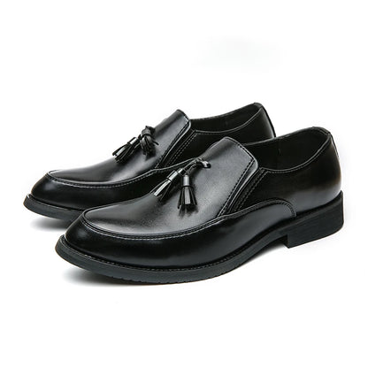 Luxury Designer Mens Business Formal Leather Dress Black Brand Casual Shoes Wedding for Men Office Luxury Flats Footwear Loafers