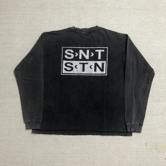 Best Quality Streetwear Vintage Long Sleeves Tee Casual Loose Oversize 100%Cotton Tops T Shirt For Men Unisex