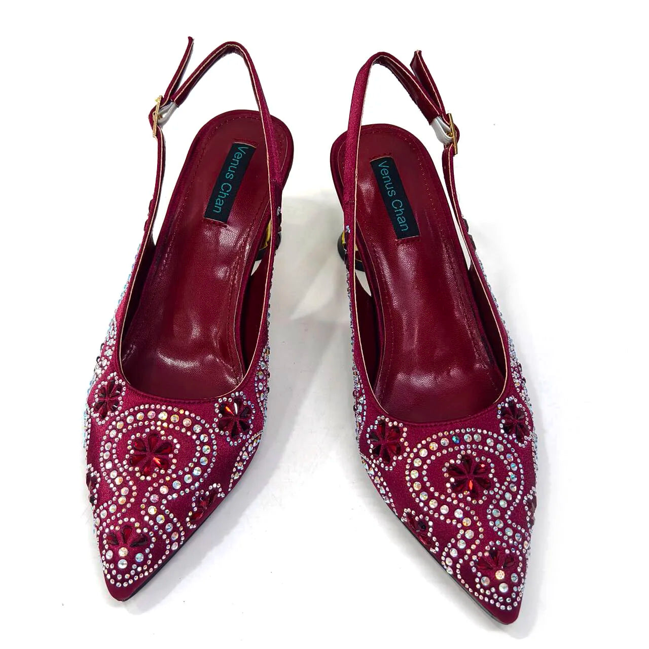 2024 Elegant Rhinestone Pointed-Toe Pumps With Matching Bag Set Large Capacity Bag for Women's Party High Heels