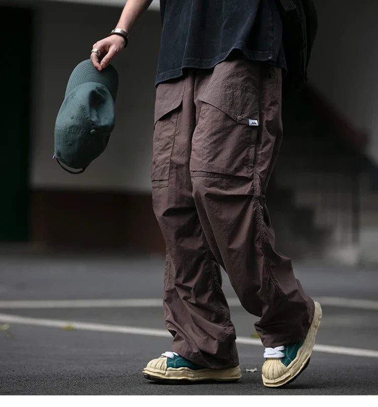 Spring Summer Korean Outdoor Functional Waterproof Cargo Pants For Men Clothing Harajuku Joggers Casual Breathable Pants Male