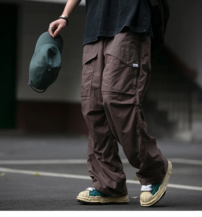 Spring Summer Korean Outdoor Functional Waterproof Cargo Pants For Men Clothing Harajuku Joggers Casual Breathable Pants Male