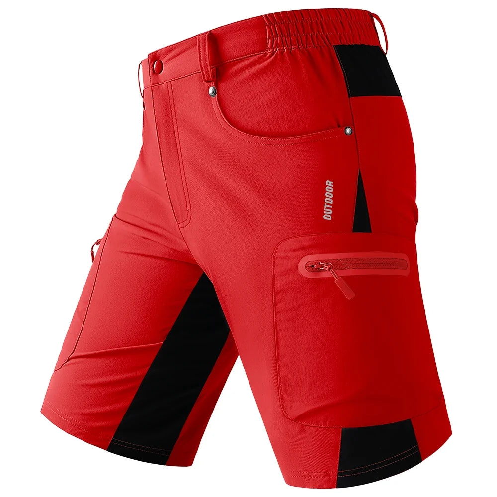 Quick Dry Cargo Shorts Mens Lightweight Work Cargo Shorts Multi Pockets Waterproof Outdoor Hiking Fishing Shorts Male