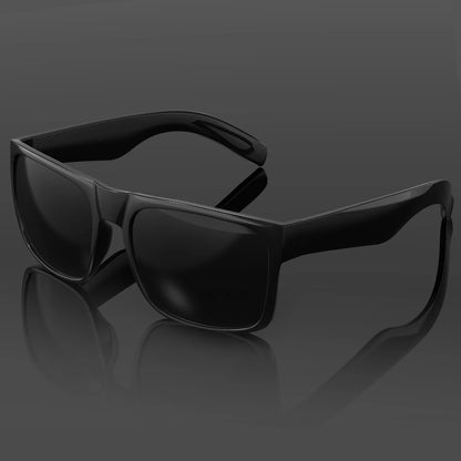 XL Extra Large Glasses Super Dark Black Sunglasses for Big Wide Head Men Square Sun Glasses 149mm W8004