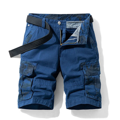 Daily Wear Street Fashion 5 Inch Shorts Men's Summer Casual Multi Pocket Cargo Shorts Loose Straight Breathable Outdoor Sports