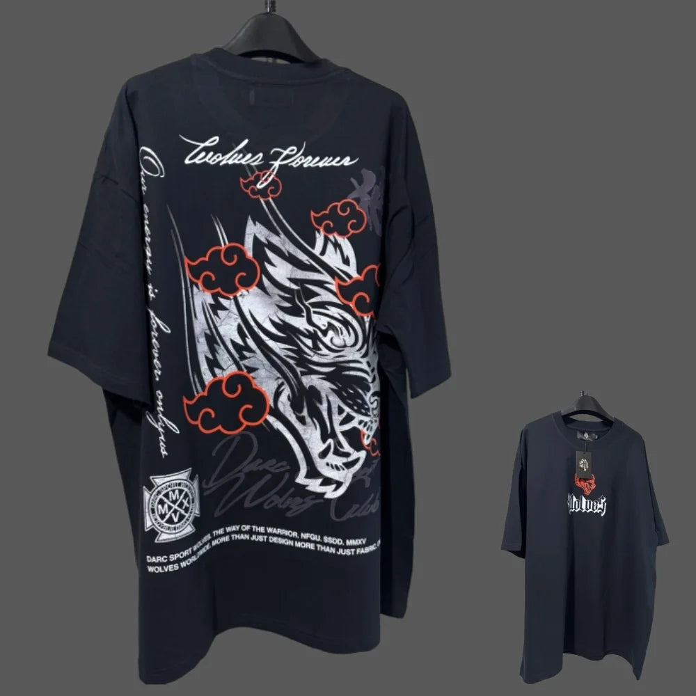 JAPAN BUSHIDO Anime Printed Men T-shirt City Fitness Training Sportswear Loose Casual Crewneck Men's T Shirts Couples Cotton Tee