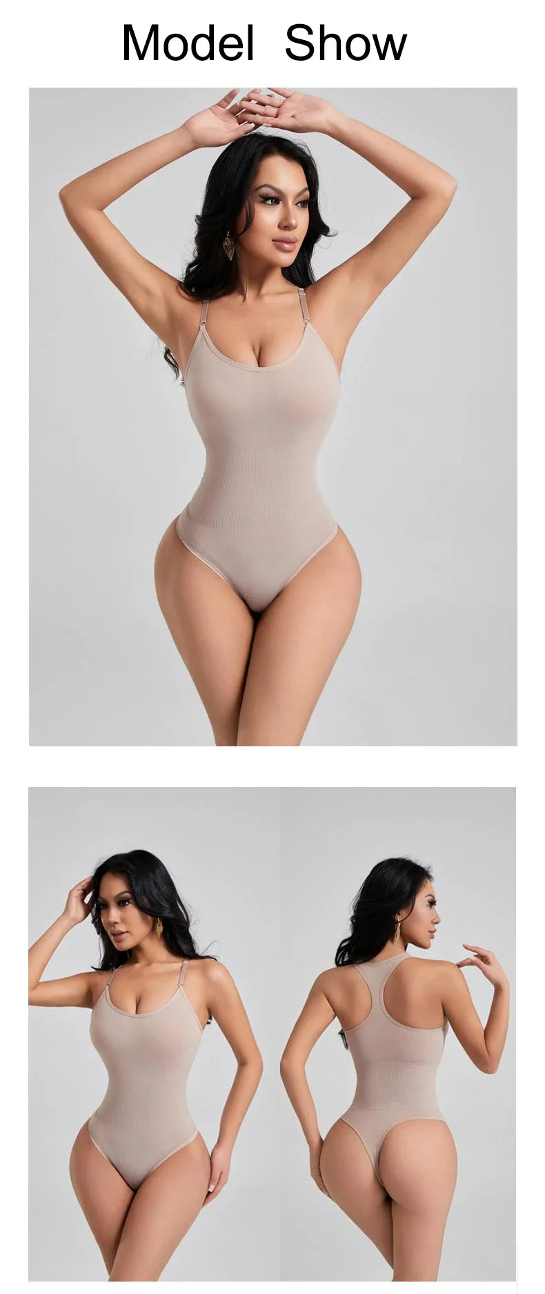 Seamless Shapewear Bodysuit Women Fajas Colombianas Full Body Shaper Thong Soft Tummy Control Butt Lifter Slimming Underwear
