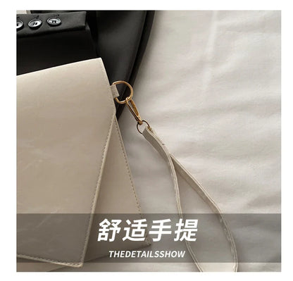 Fashion Women Clutch Soft PU Leather Solid Color Evelope Bag Wristlet Bags Female Small Handbags Day Clutches Evening Party Bags