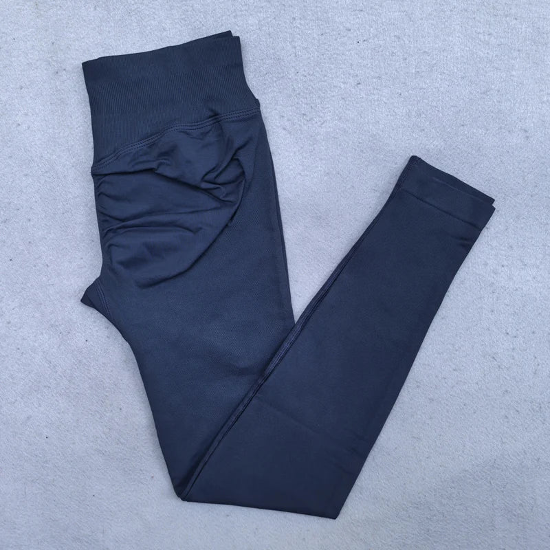 New Seamless Yoga Set Women Gym Clothing Scrunch Bum Legging Padded Tank Top Workout Outfits Fitness Sportswear Suits