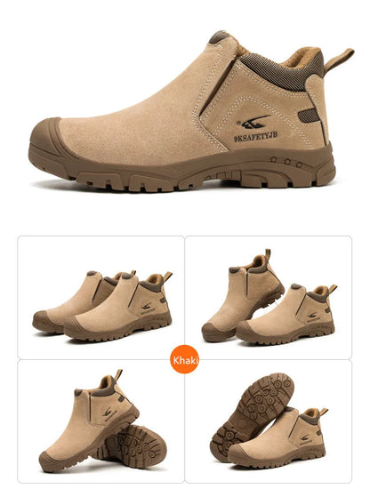 Anti-smash Anti-stab Safety Shoes for Men Construction Welding Work Shoes Wear-resistant Indestructible Shoes Outdoor Work Shoes