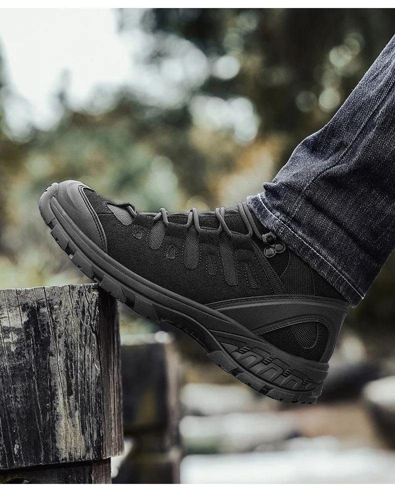 New Men Tactical Boots Waterproof Work Military Safety Hiking Casual Ankle Outdoor Forest fire fighting Desert Climbing Hunting