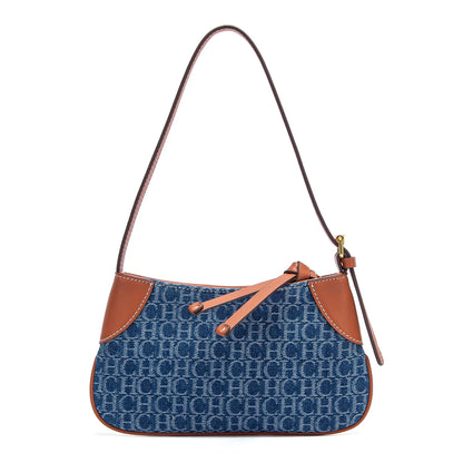 Women's Handbag 2025 Summer Cowboy Splicing Design Phone Bag Simple Commuter Underarm Bag Wallet