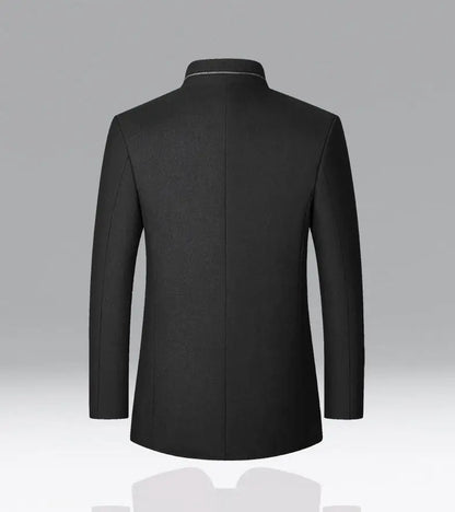 Male Slim Fit Blazers Jackets Blazers Coats Men Cashmere Blazers Suits Jackets Stand-up Collar Business Casual Suits Coats