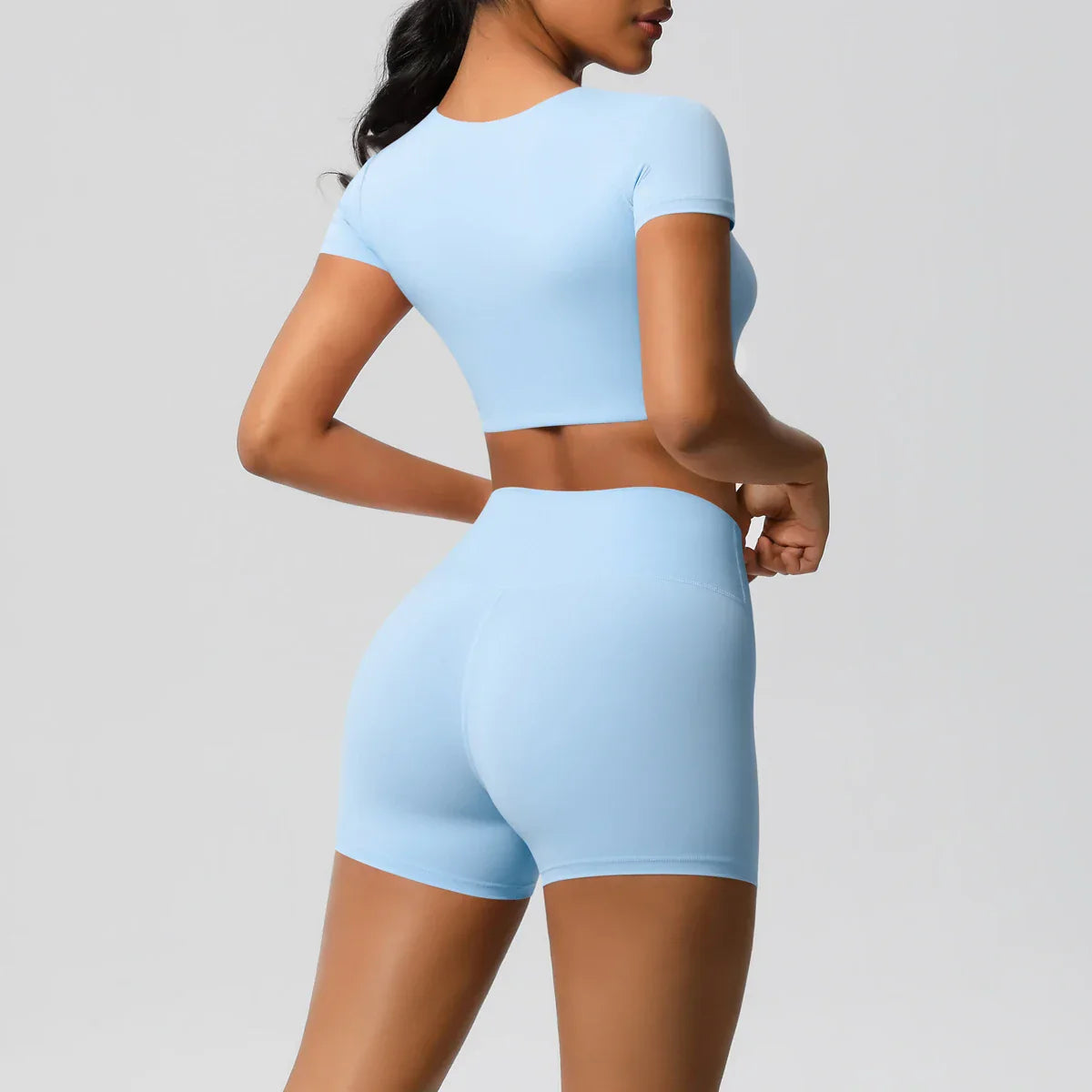 Workout Sportswear 2Pcs Piece Female Women Active Wear Sports Tank Top Women Gym Workout Leggins Booty Bum Leggins