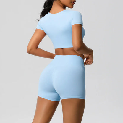 Workout Sportswear 2Pcs Piece Female Women Active Wear Sports Tank Top Women Gym Workout Leggins Booty Bum Leggins